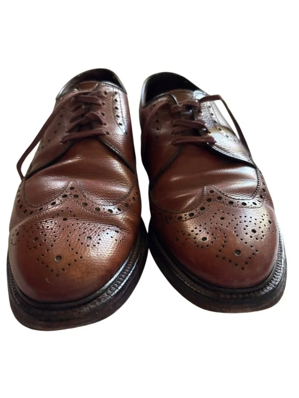 Allen Edmonds Baltic Brown Leather Wingtip Oxfords Mens Size 7D